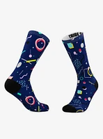 80S Totally Tech Socks And 80S Funky Crew Socks 2 Pair