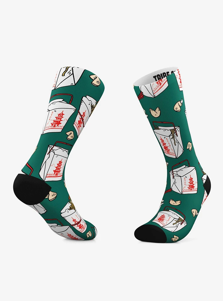 Pizza And Chinese Food Crew Socks 2 Pair
