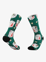 Pizza And Chinese Food Crew Socks 2 Pair