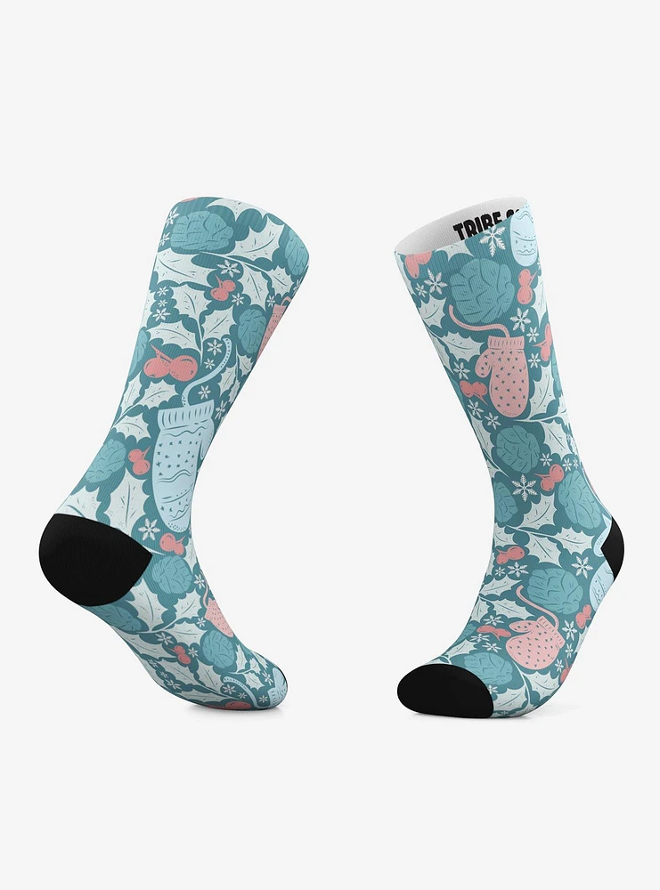 Winter Skater And Wintery Awesomeness Crew Socks 2 Pair