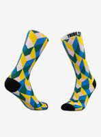 Geometric Kaleidoscope Socks And Geometric Invisible Box Crew Socks 2 Pair