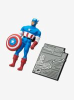 Marvel Captain America Retro Action Figure 80 Years Enamel Pin Set
