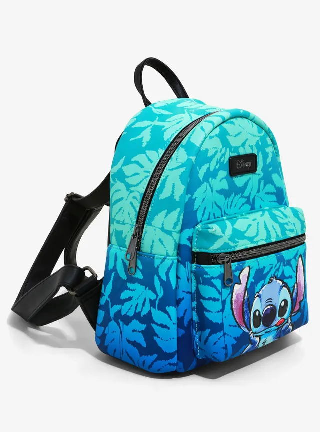 Disney Stitch Insulated Lunch Bag 3D Smiles Happy w/ Shoulder Strap Blue