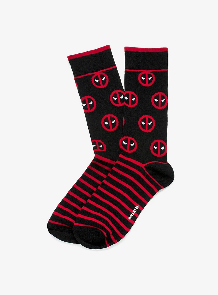 Marvel Deadpool Stripe Black Socks