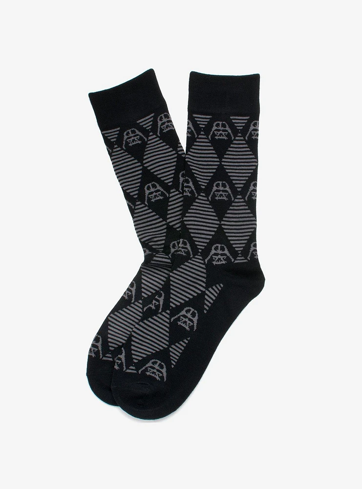 Star Wars Darth Vader Argyle Stripe Black Socks