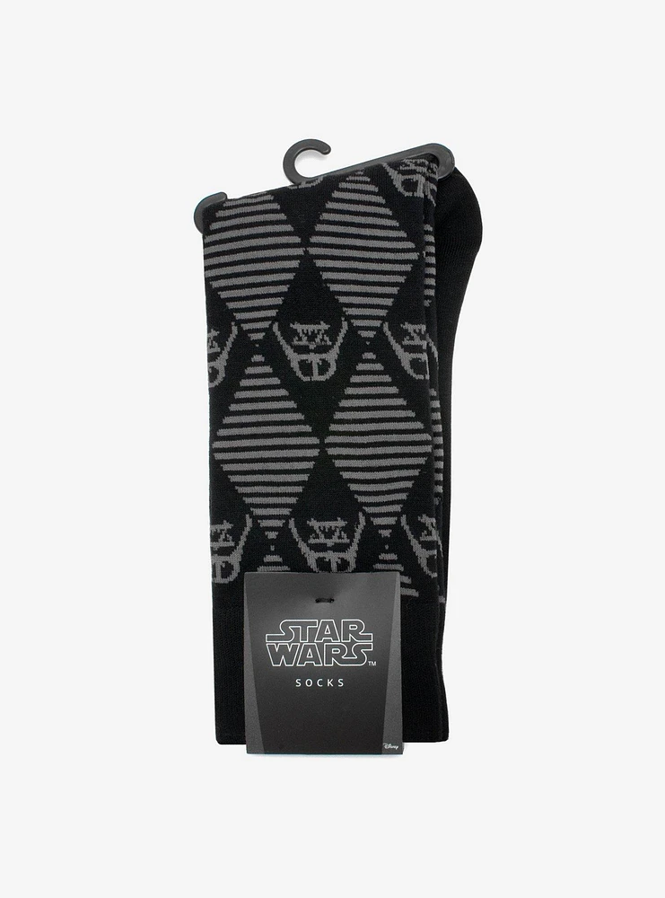 Star Wars Darth Vader Argyle Stripe Black Socks