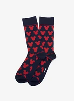 Disney Mickey Mouse Silhouette Blue Socks