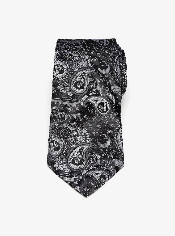 Star Wars Vader Paisley Black and White Tie
