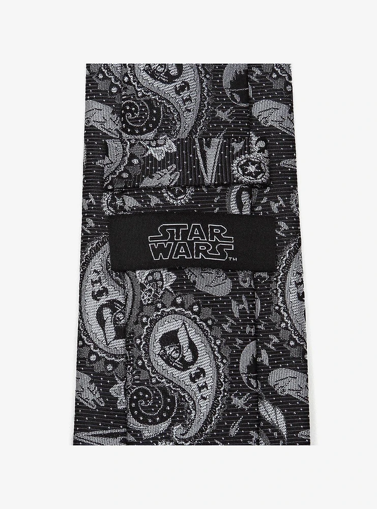 Star Wars Vader Paisley Black and White Tie