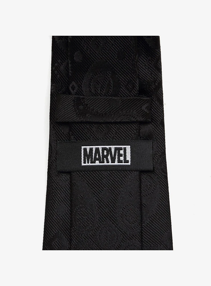 Marvel Avengers Paisley Icons Print Black Tie