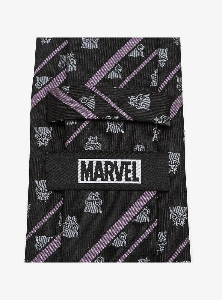Marvel Black Panther Stripe Black Tie