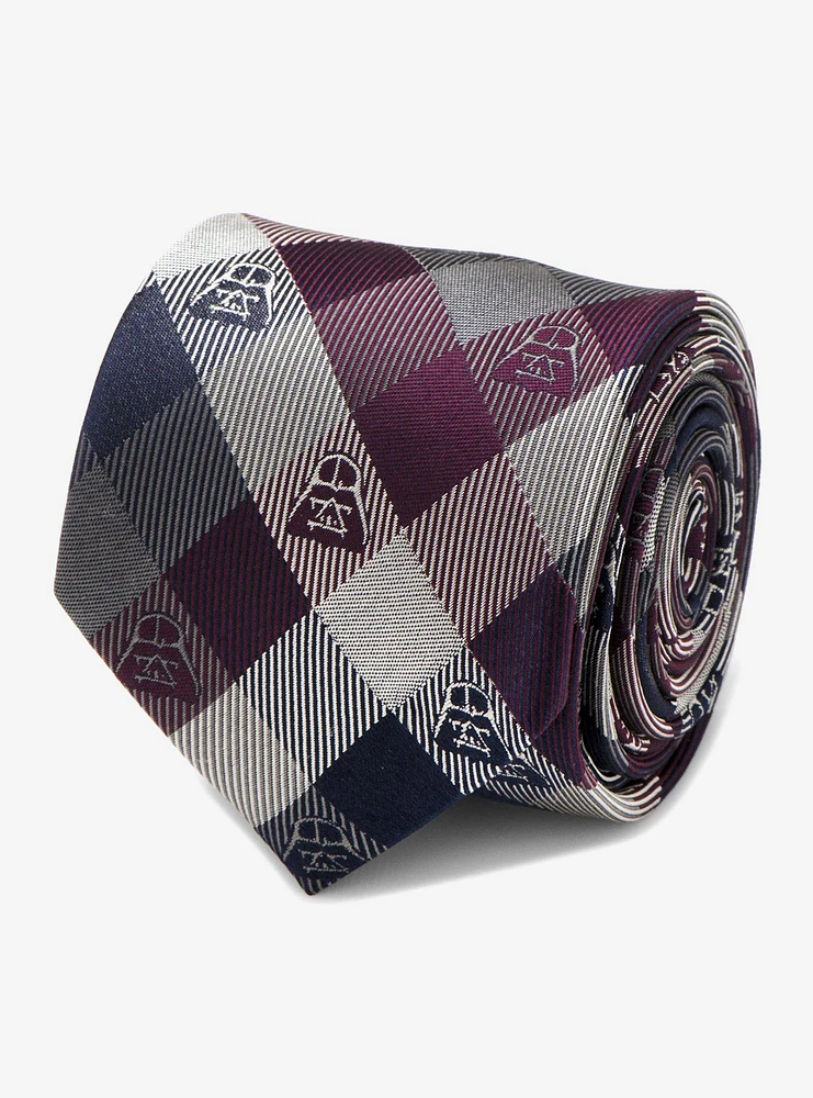 Star Wars Darth Vader Plum Modern Plaid Tie