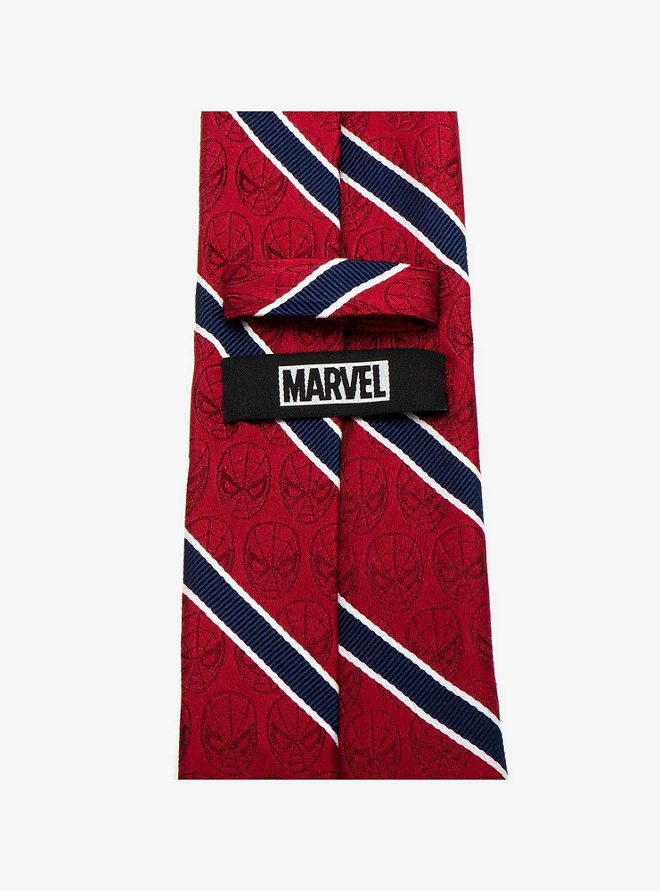 Marvel Spider-Man Red and Navy Stripe Tie
