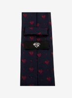 DC Comics Superman Shield Navy and Red Dot Tie