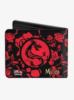 Disney Mulan Dragon and Flowers Bifold Wallet