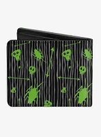 Beetlejuice Roach Skull Doodles Bi-fold Wallet