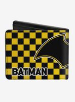 DC Comics Batman Yellow And Black Bat Logo Close Up Bi-fold Wallet