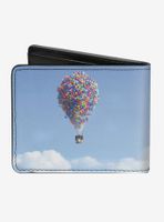 Disney Pixar Up Flying Balloon House Vivid Clouds Bi-fold Wallet