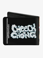 Cheech Chong on Couch Cartoon Smoke Cloud Bifold Wallet