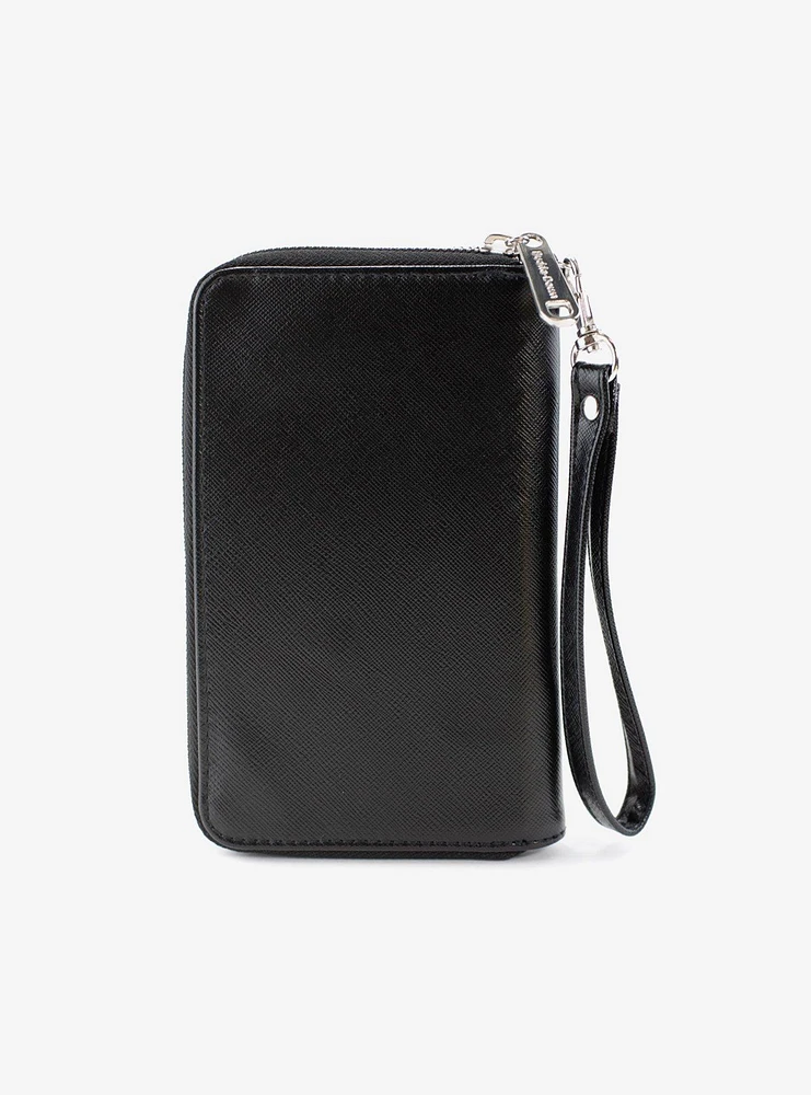 Disney Signature D Monogram Black Zip Around Wallet