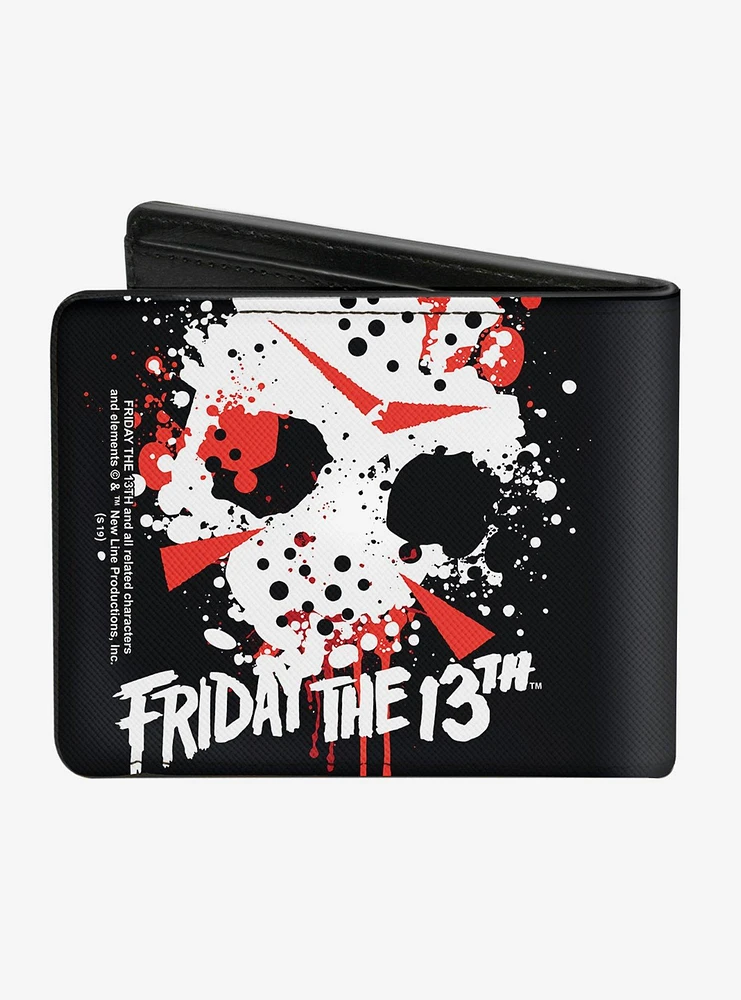 Friday the 13th Jason Mask Splatter Bifold Wallet