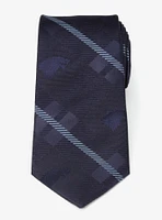 Game of Thrones Stark Direwolf Blue Plaid Silk Tie