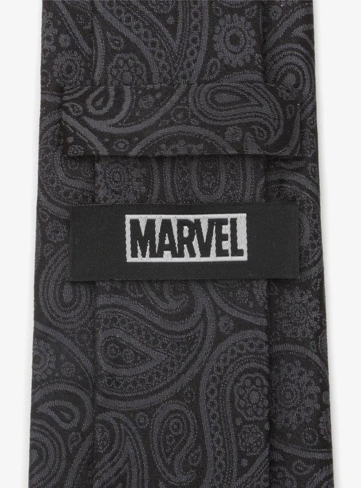 Marvel Deadpool Hidden Paisley Black Silk Tie