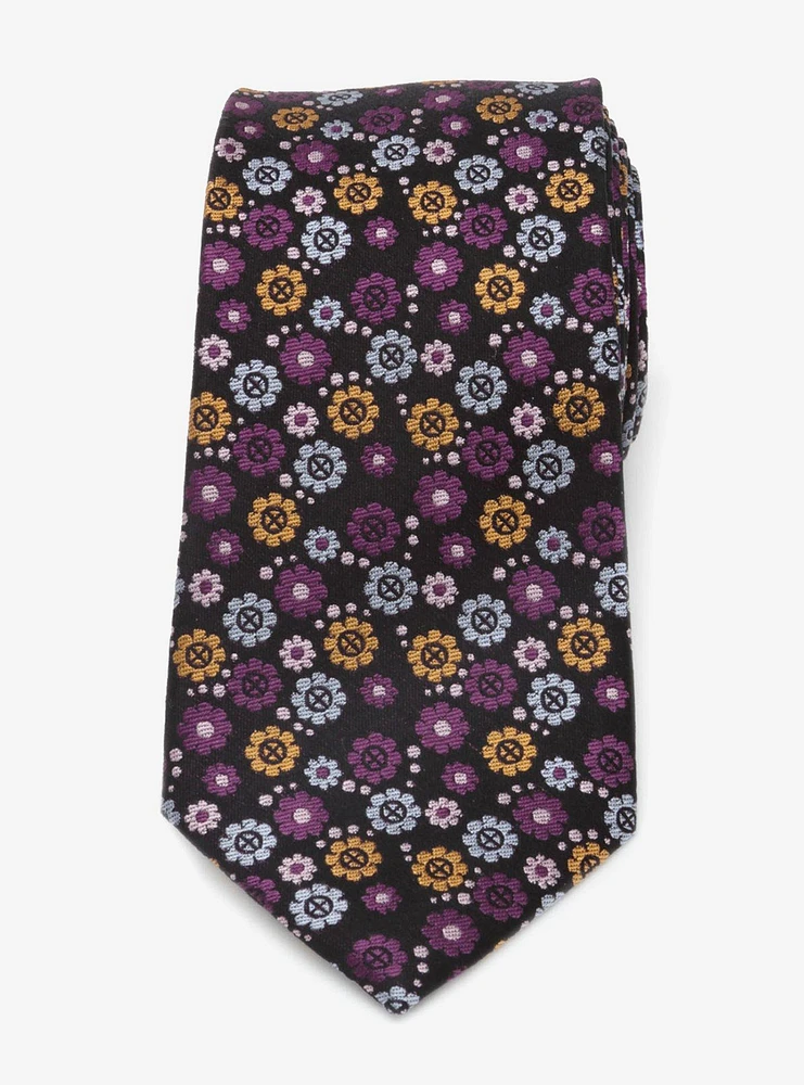 Marvel X-Men Floral Charcoal Tie