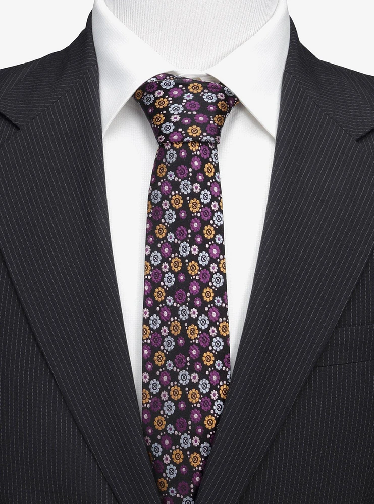 Marvel X-Men Floral Charcoal Tie