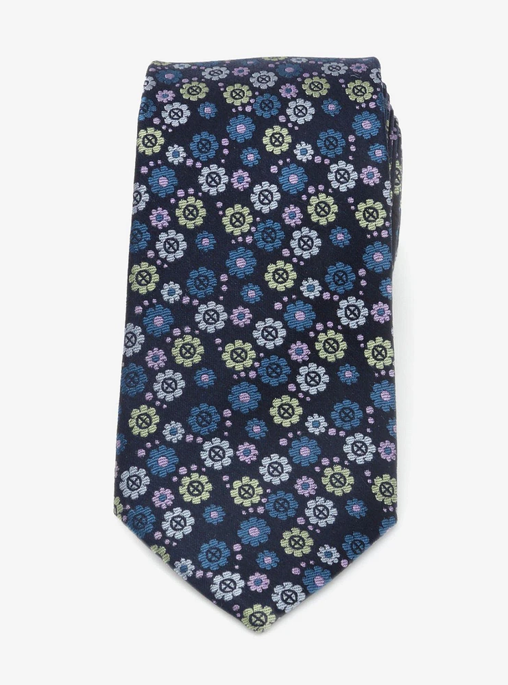 Marvel X-Men Floral Navy Tie