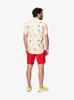 Opposuits Men's Beach Life Sand Summer Button-Up Shirt