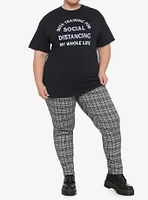 Social Distancing Training Boyfriend Fit Girls T-Shirt Plus