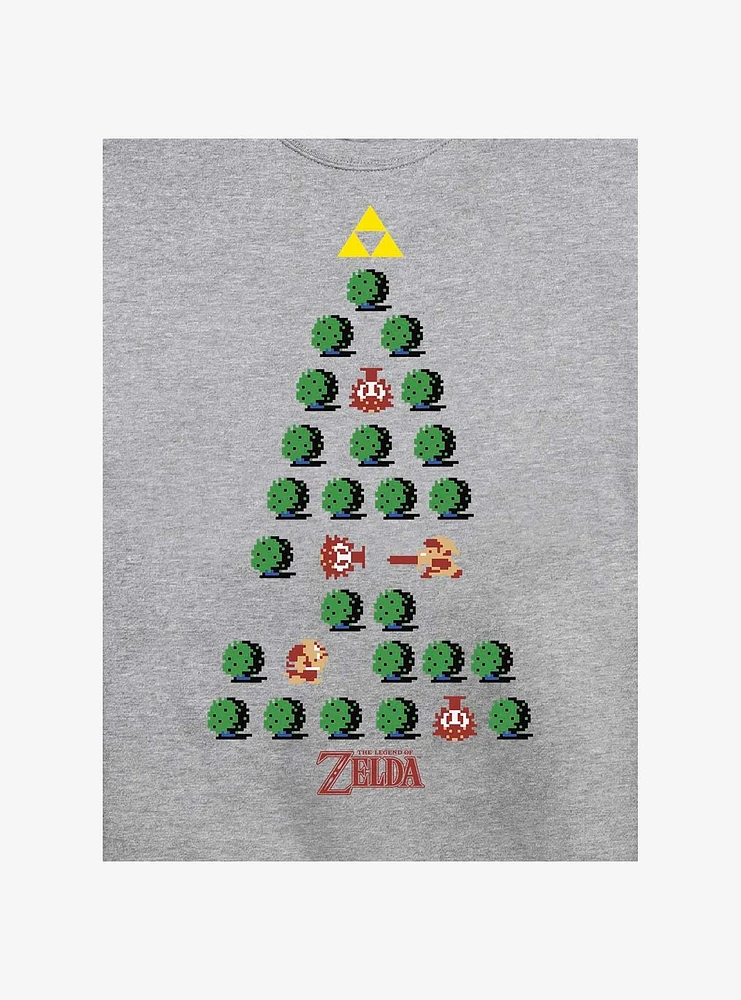 Nintendo The Legend Of Zelda Christmas Tree Crew Sweatshirt
