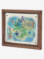 Disney Peter Pan Neverland Map Framed Wood Wall Decor