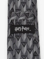 Harry Potter Deathly Hallows Gray Silk Tie