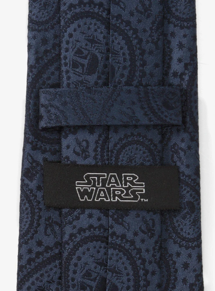 Star Wars Mandalorian The Child Paisley Navy Tie