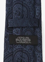Star Wars Mandalorian The Child Paisley Navy Tie