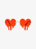 Red Heart Drip Sunglasses