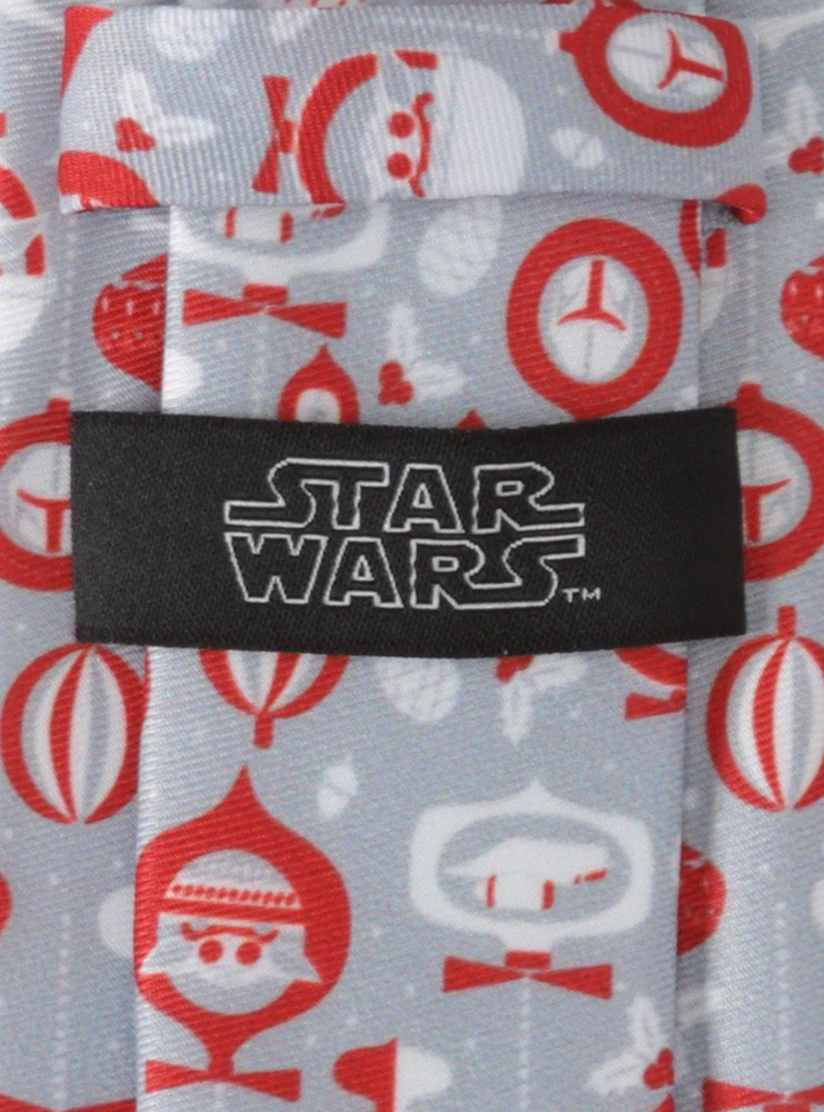 Star Wars The Mandalorian Holiday Red Tie