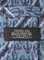 Star Wars The Mandalorian Mando Navy Stripe Tie