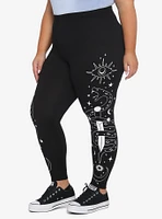 Snake Dagger Celestial Leggings Plus Size