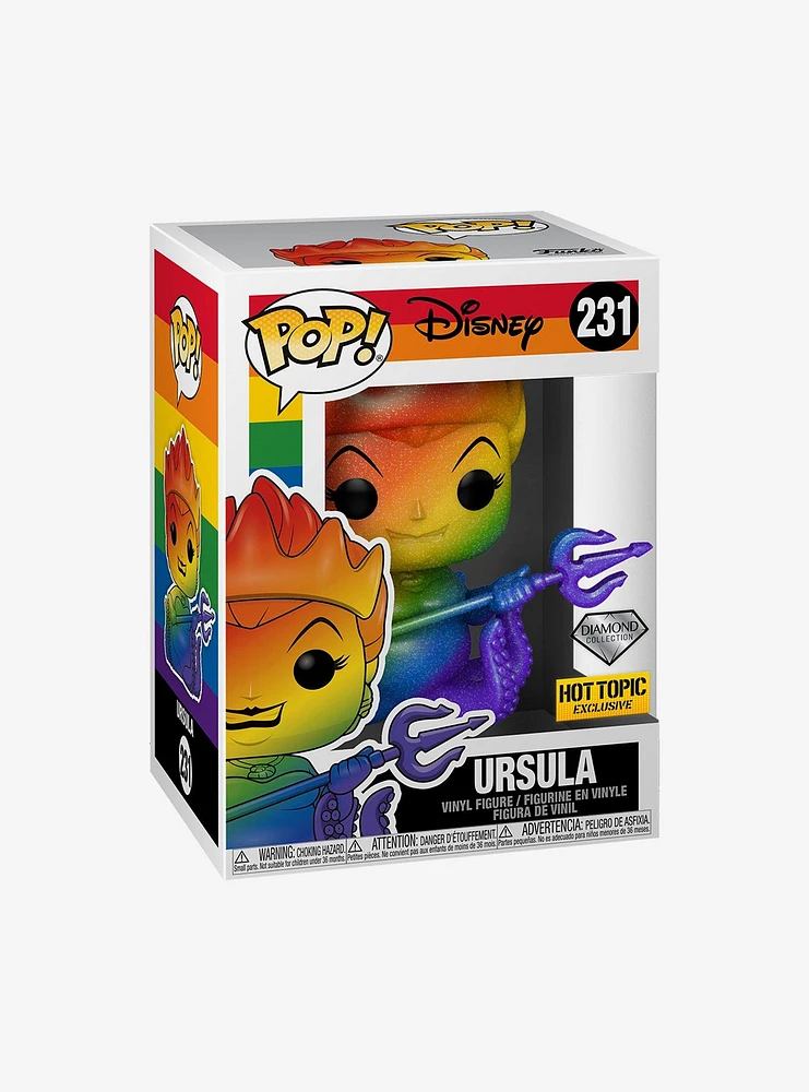 Funko Disney Pride 2021 Diamond Collection Pop! Ursula (Rainbow) Vinyl Figure Hot Topic Exclusive