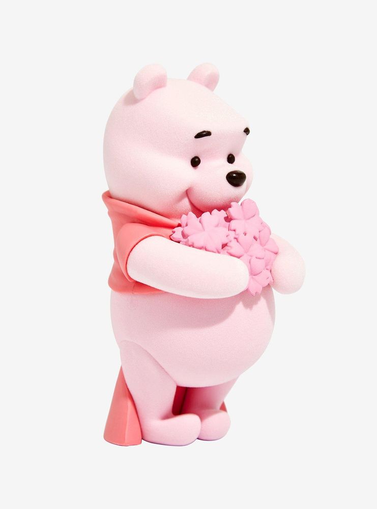 Banpresto Disney Winnie the Pooh Fluffy Puffy Cherry Blossoms Style Pooh (Ver. A) Flocked Figure