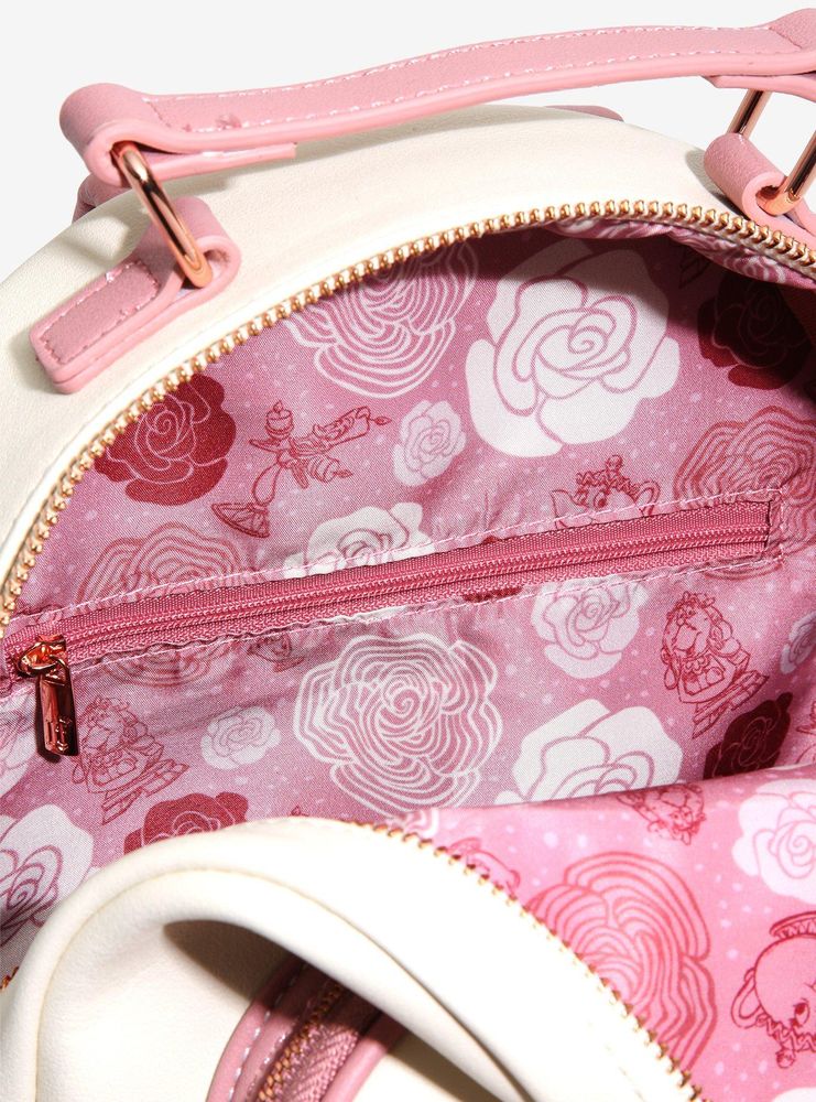 Loungefly Disney Beauty and the Beast Floral Portrait Mini Backpack - BoxLunch Exclusive