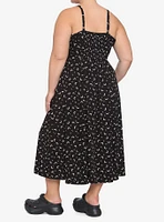 Crescent Moon Empire Waist Midi Dress Plus Size