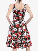 Roses and Skulls Retro Dress