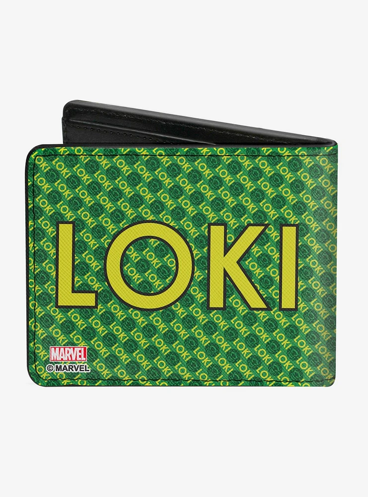 Marvel Loki Kawaii Monogram Bifold Wallet