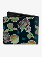 Star Wars The Mandalorian The Child Toss Print Bifold Wallet