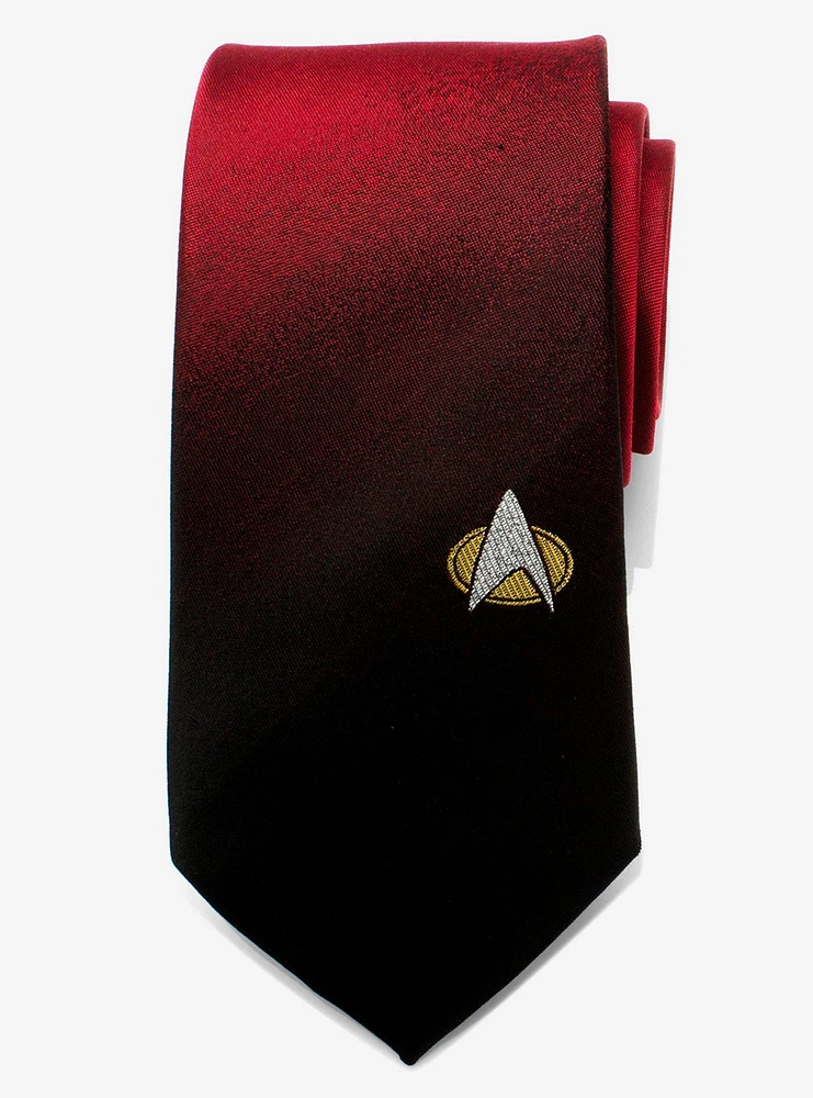 Star Trek The Next Generation Shield Red Ombre Tie