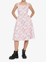 Pink Floral Retro Dress